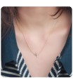 Silver Initial Letter Necklace Y SPE-5565
